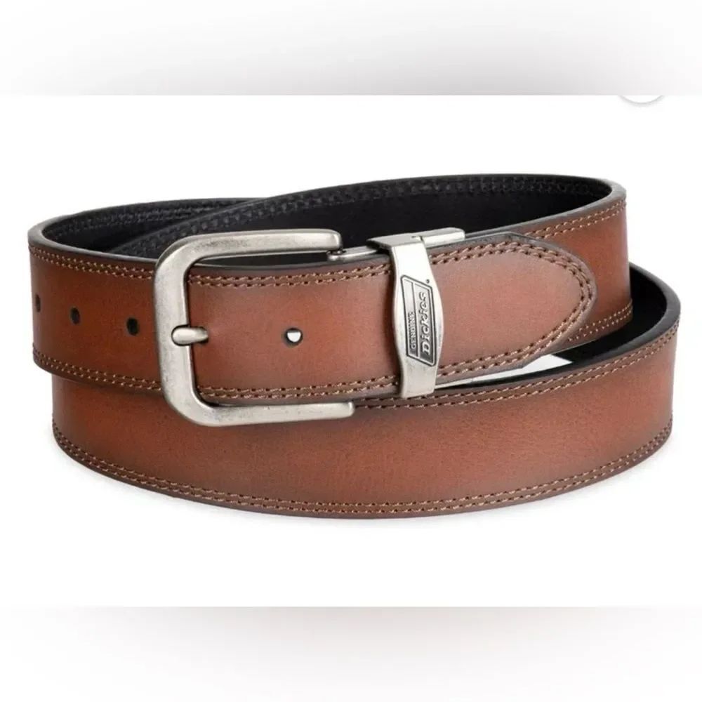 Dickies Reversible men's leather belt brown